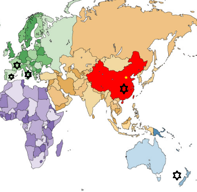 松露分布图