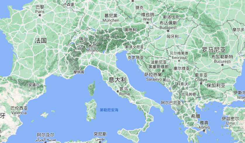 希腊松露的分布图